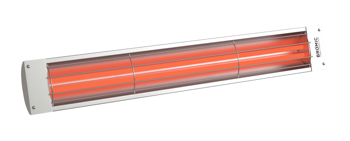 BROMIC Cobalt Smart-Heat Electric Infrared Radiant Patio Heater in Silver