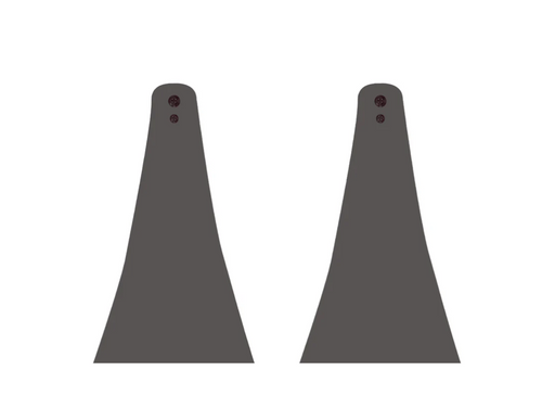 Infratech Heater Extended 8 Inch Pair of Mounting Brackets 13 1247GR - CCD Series - Gray