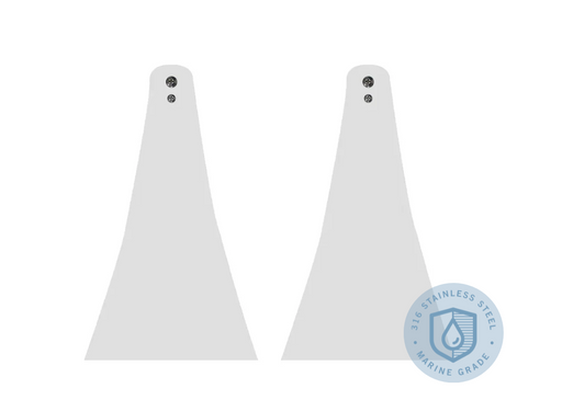 Infratech Heater Extended 8 Inch Pair of Mounting Brackets 13 1247 MG - CCD Series - Stainless Steel Marine Grade