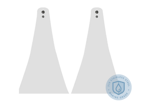 Infratech Heater Extended 10 Inch Pair of Mounting Brackets 13 1248 MG - CCD Series - Stainless Steel Marine Grade