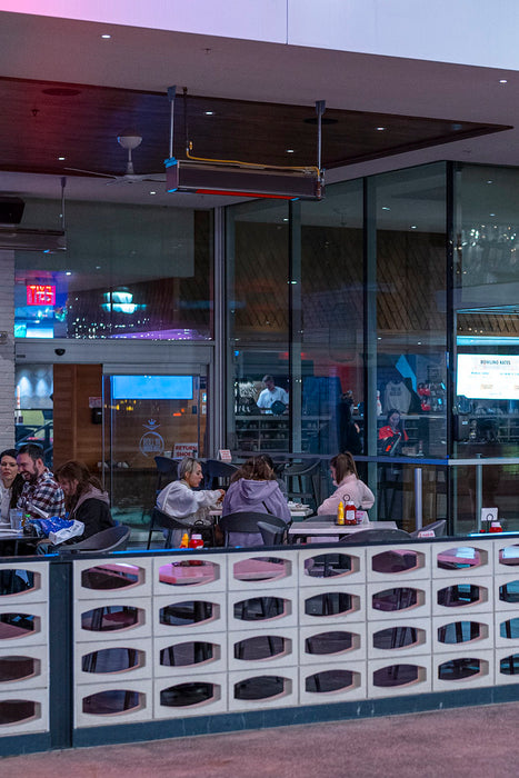 Sunpak S25 B-B 12001LP-12020 2 Liquid Propane Outdoor Infrared Patio Heater in Black 25000 BTUs with Black Front Fascia Kit - 48 x 10 x 8 in.