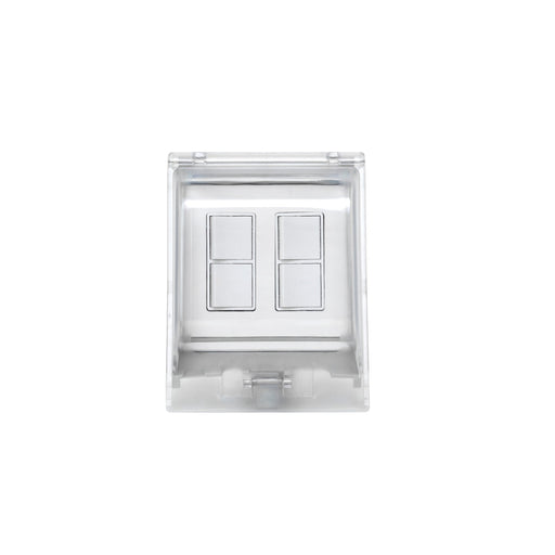 Eurofase EFDOWPW Surface Mount Dual Duplex Stack Switch With Weatherproof Cover and Gang Box - 5.00 in. x 2.50 in. x 4.5 in. - White Color