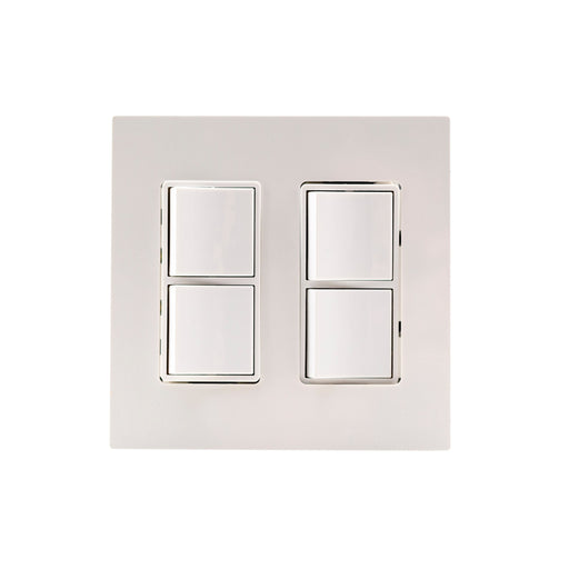Eurofase EFDWPS Dual Duplex Stack Switch With Wall Plate And Gang Box - 4.60 in. x 2.50 in. x 4.5 in. - Stainless Steel Color