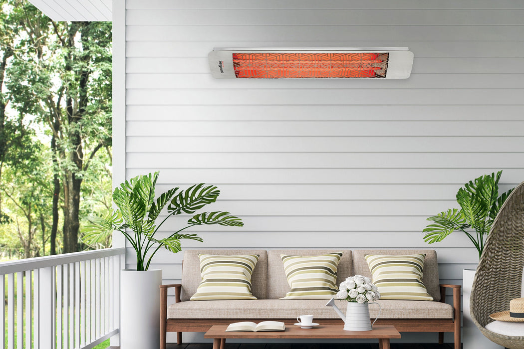 Eurofase EF25208W 2500 Watts EF25 Series Electric Infrared Patio Heater 208V 39.38 in. x 9.38 in. x 8.18 in. - White