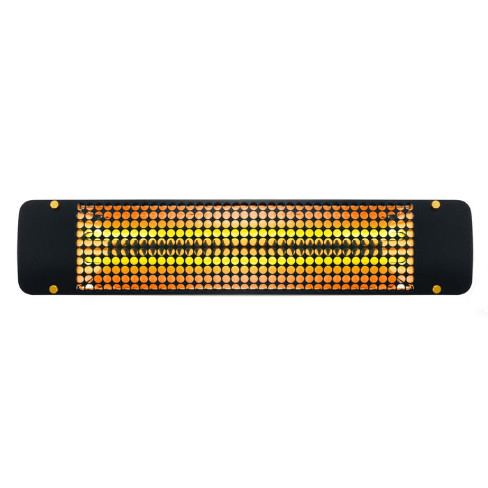Eurofase EF50 Series Dual Element EF50240B7 5000 Watts 240V Electric Infrared Patio Heater - 39.38 in. x 9.38 in. x 8.18 in. - Black Color