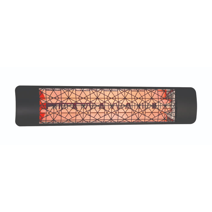 Eurofase EF60 Series Dual Element EF60208B4 6000 Watts 208V Electric Infrared Patio Heater - 61.25 in. x 9.38 in. x 8.18 in. - Black Color