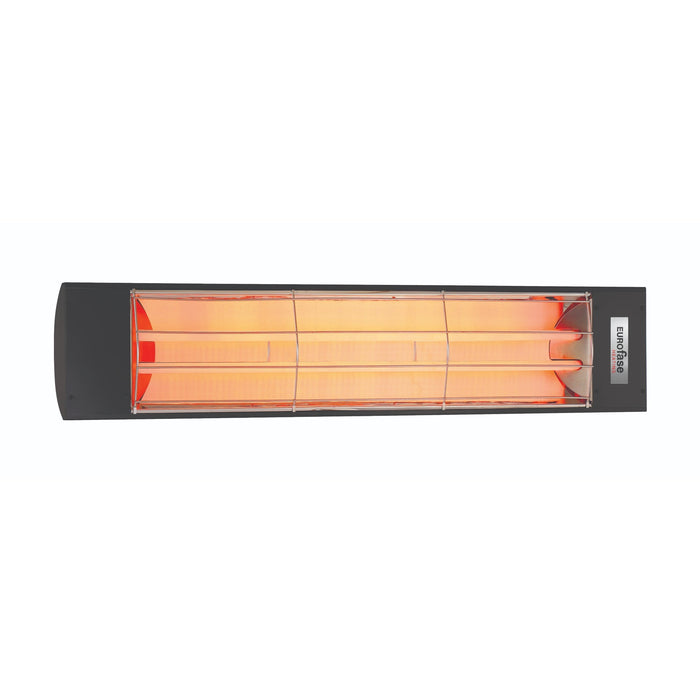 Eurofase EF40 Series Dual Element EF40240B 4000 Watts 240V Electric Infrared Patio Heater - 39.38 in. x 9.38 in. x 8.18 in. - Black Color