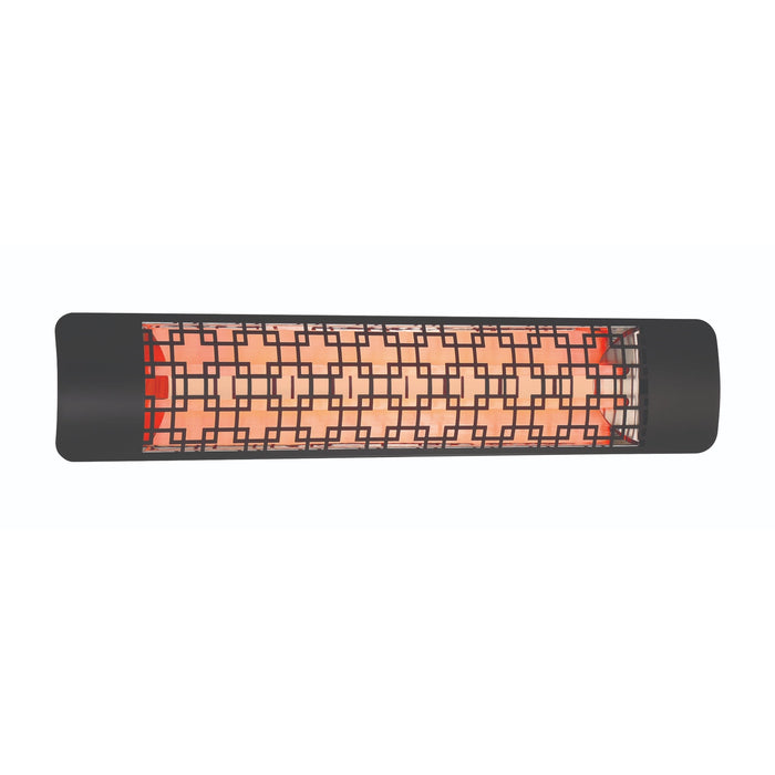 Eurofase EF40 Series Dual Element EF40240B5 4000 Watts 240V Electric Infrared Patio Heater - 39.38 in. x 9.38 in. x 8.18 in. - Black Color