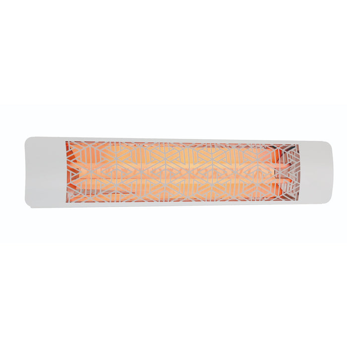 Eurofase EF60 Series Dual Element EF60480W3 6000 Watts 480V Electric Infrared Patio Heater - 61.25 in. x 9.38 in. x 8.18 in. - White Color