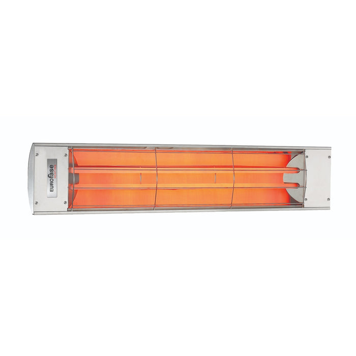 Eurofase EF60 Series Dual Element EF60240S 6000 Watts 240V Electric Infrared Patio Heater - 61.25 in. x 9.38 in. x 8.18 in. - Stainless Steel Color