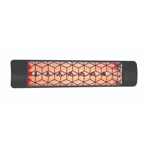 Eurofase EF60 Series Dual Element EF60208B6 6000 Watts 208V Electric Infrared Patio Heater - 61.25 in. x 9.38 in. x 8.18 in. - Black Color