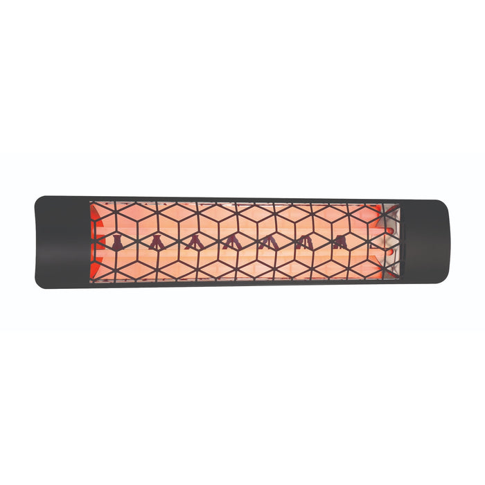Eurofase EF50 Series Dual Element EF50277B6 5000 Watts 277V Electric Infrared Patio Heater - 39.38 in. x 9.38 in. x 8.18 in. - Black Color