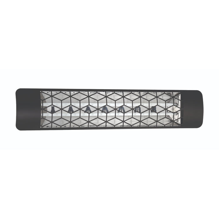 Eurofase EF50 Series Dual Element EF50208B6 5000 Watts 208V Electric Infrared Patio Heater - 39.38 in. x 9.38 in. x 8.18 in. - Black Color