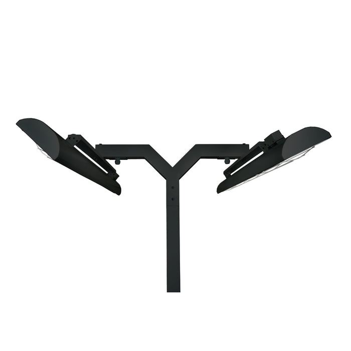 Eurofase EF3908PMDB 39 Inch 8ft Black Pole Mount With Double Crossbar - 3.20 in. x 3.20 in. x 96 in. - Black Color