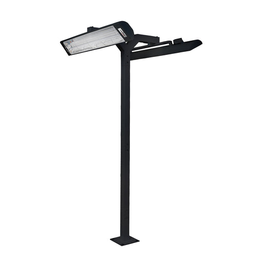 Eurofase EF3908PMDB 39 Inch 8ft Black Pole Mount With Double Crossbar - 3.20 in. x 3.20 in. x 96 in. - Black Color