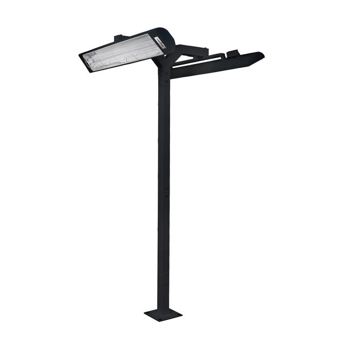 Eurofase EF3908PMDB 39 Inch 8ft Black Pole Mount With Double Crossbar - 3.20 in. x 3.20 in. x 96 in. - Black Color