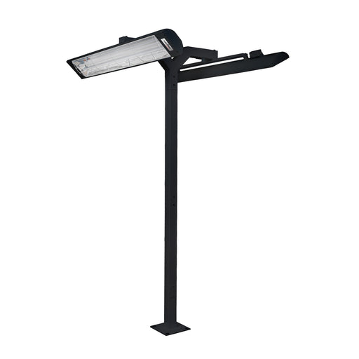 Eurofase EF3908PMDB 39 Inch 8ft Black Pole Mount With Double Crossbar - 3.20 in. x 3.20 in. x 96 in. - Black Color