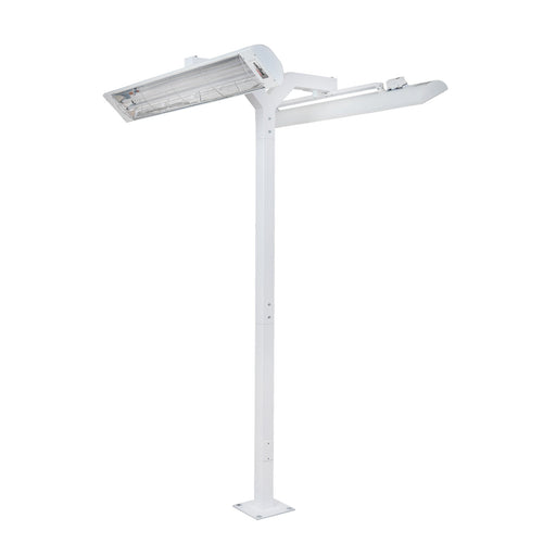 Eurofase EF3908PMDW 39 Inch 8ft White Pole Mount With Double Crossbar - 3.20 in. x 3.20 in. x 96 in. - White Color