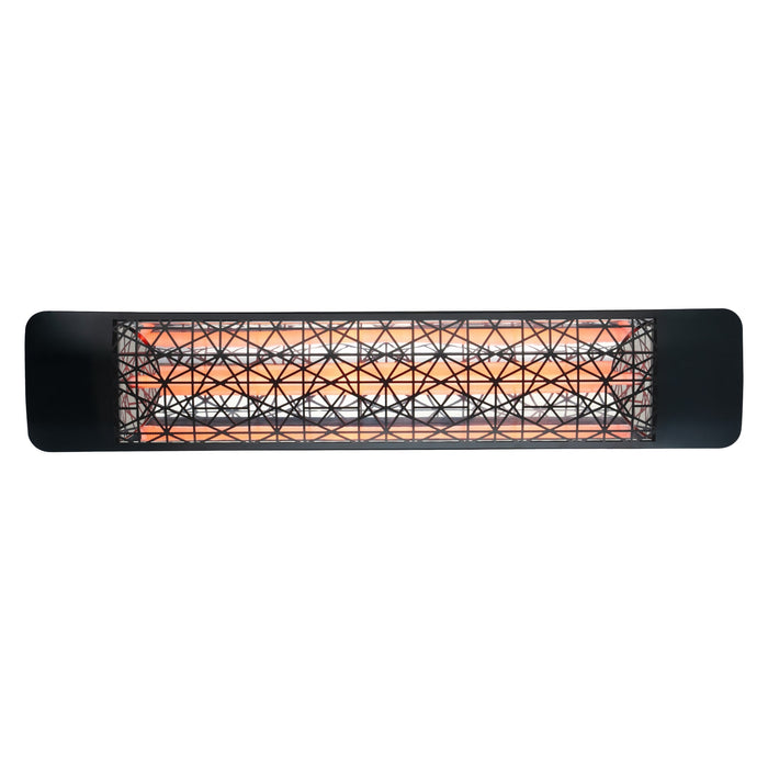 Eurofase EF20 Series Single Element EF20277B4 2000 Watts 277V Electric Infrared Patio Heater - 39.38 in. x 9.38 in. x 8.18 in. - Black Color