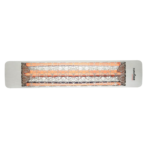 Eurofase EF25 Series Single Element EF25208S4 2500 Watts 208V Electric Infrared Patio Heater - 39.38 in. x 9.38 in. x 8.18 in. - Stainless Steel Color