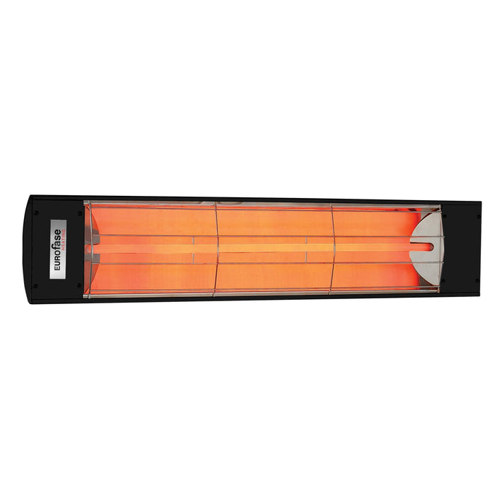 Eurofase EF30 Series Single Element EF30240B 3000 Watts 240V Electric Infrared Patio Heater - 61.25 in. x 9.38 in. x 8.18 in. - Black Color