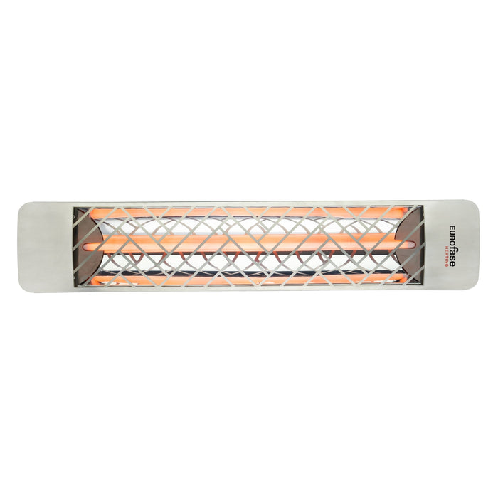 Eurofase EF30 Series Single Element EF30208S1 3000 Watts 208V Electric Infrared Patio Heater - 61.25 in. x 9.38 in. x 8.18 in. - Stainless Steel Color