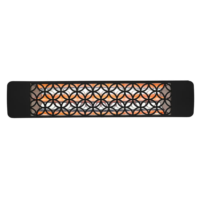 Eurofase EF20 Series Single Element EF20480B2 2000 Watts 480V Electric Infrared Patio Heater - 39.38 in. x 9.38 in. x 8.18 in. - Black Color