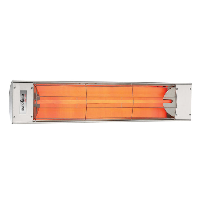 Eurofase EF30 Series Single Element EF30480S 3000 Watts 480V Electric Infrared Patio Heater - 61.25 in. x 9.38 in. x 8.18 in. - Stainless Steel Color
