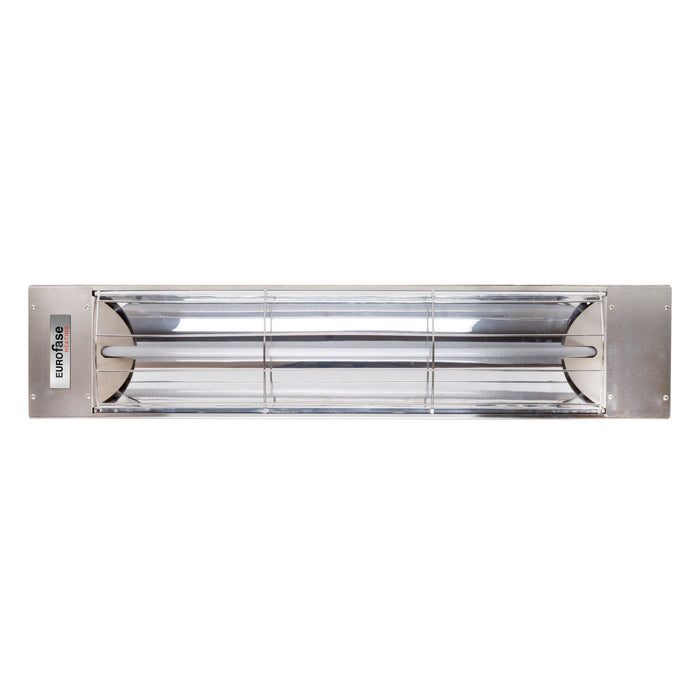 Eurofase EF20 Series Single Element EF20208S 2000 Watts 208V Electric Infrared Patio Heater - 39.38 in. x 9.38 in. x 8.18 in. - Stainless Steel Color