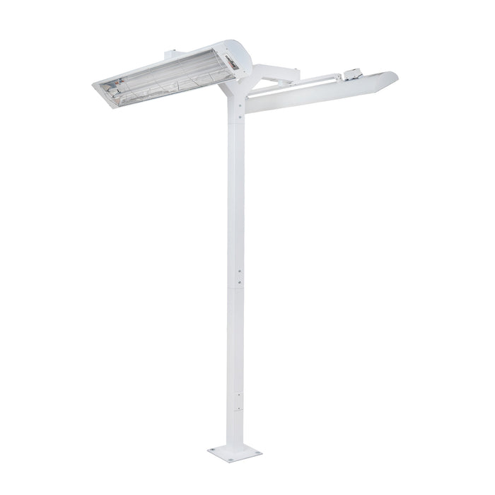 Eurofase EF6108PMDW 61 Inch 8ft White Pole Mount With Double Crossbar - 3.20 in. x 3.20 in. x 96 in. - White Color