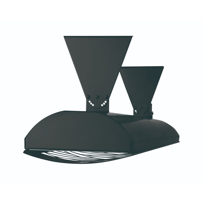 Eurofase EF50 Series Dual Element EF50480B1 5000 Watts 480V Electric Infrared Patio Heater - 39.38 in. x 9.38 in. x 8.18 in. - Black Color