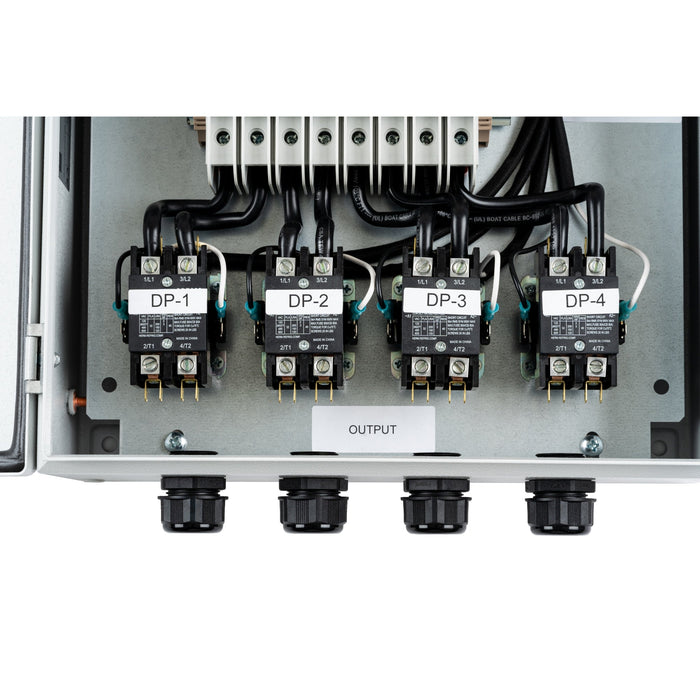Eurofase Control EFCB24M3 3 Zone 120V to 240V Contactor Box - 14.00 in. x 6.00 in. x 16 in. - Light Gray Color