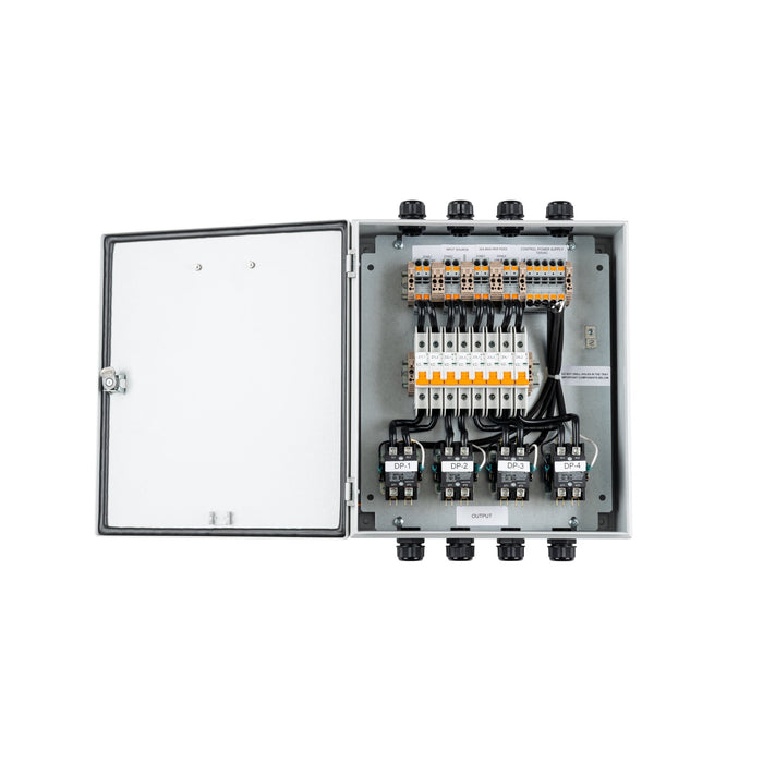 Eurofase Control EFCB24M3 3 Zone 120V to 240V Contactor Box - 14.00 in. x 6.00 in. x 16 in. - Light Gray Color