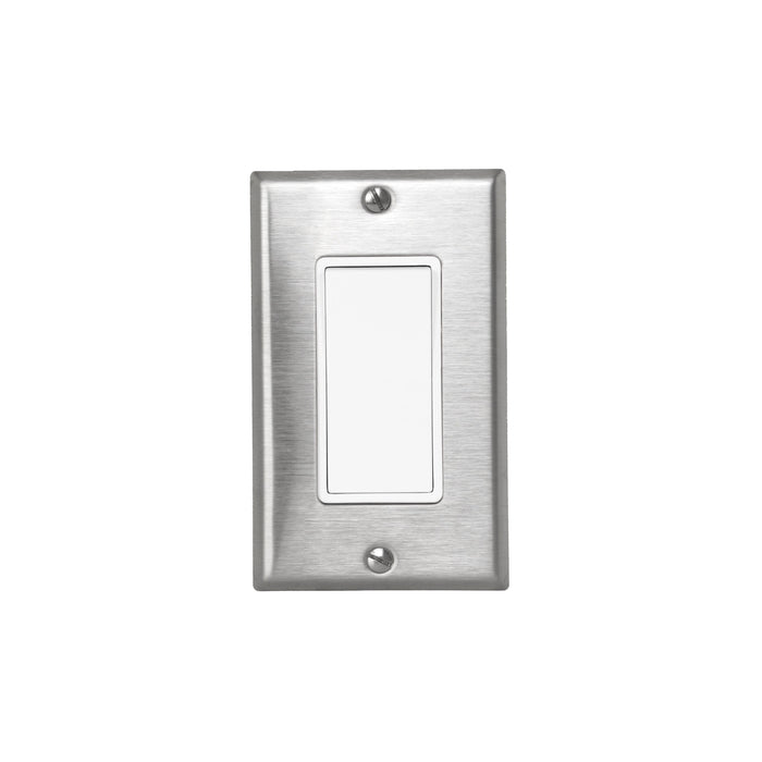 Eurofase Control EFSSPS1 OnOff Switch with Plate and Box - 2.80 in. x 2.50 in. x 4.5 in. - Stainless Steel Color