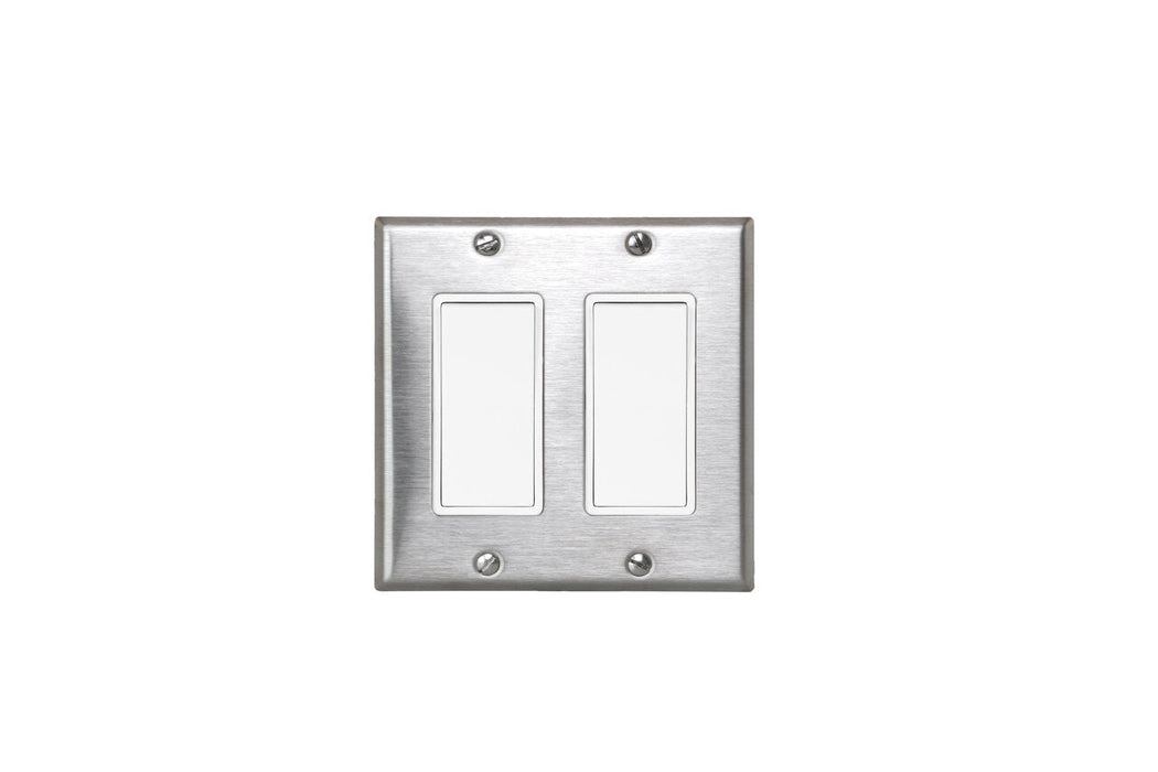 Eurofase Control EFSSPS2 OnOff Switch with Plate and Box - 4.50 in. x 2.50 in. x 4.5 in. - Stainless Steel Color