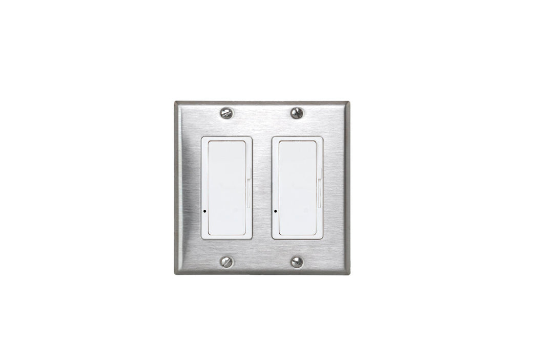 Eurofase Control EFSSPS2 OnOff Switch with Plate and Box - 4.50 in. x 2.50 in. x 4.5 in. - Stainless Steel Color