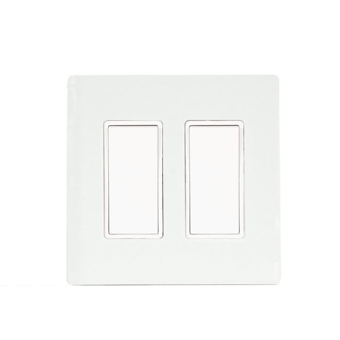 Eurofase Control EFSSPW2 OnOff Switch with Screwless Plate and Box - 4.50 in. x 2.50 in. x 4.5 in. - White Color
