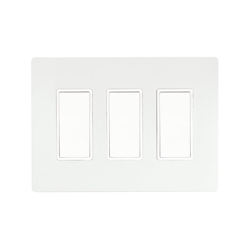 Eurofase Control EFSSPW3 OnOff Switch with Screwless Plate and Box - 6.50 in. x 2.50 in. x 4.5 in. - White Color