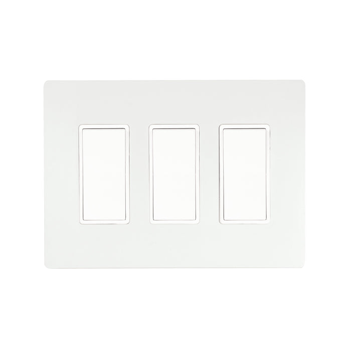 Eurofase Control EFSSPW3 OnOff Switch with Screwless Plate and Box - 6.50 in. x 2.50 in. x 4.5 in. - White Color