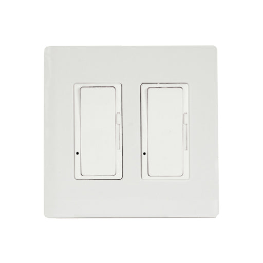 Eurofase Control EFSWD2 Dimmer with Screwless Plate and Box - 4.50 in. x 2.50 in. x 4.5 in. - White Color