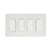 Eurofase Control EFSWD4 Dimmer with Screwless Plate and Box - 8.30 in. x 2.50 in. x 4.5 in. - White Color