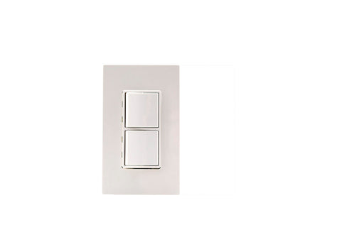 Eurofase EFSWPW Single Duplex Stack Switch With Wall Plate And Gang Box - 2.80 in. x 2.50 in. x 4.5 in. - White Color
