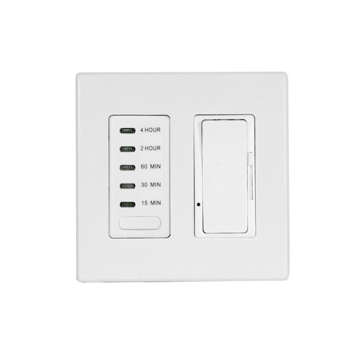 Eurofase Control EFSWTD2 Two Dimmers and One Timer with Screwless Plate and Box - 6.60 in. x 2.50 in. x 4.5 in. - White Color