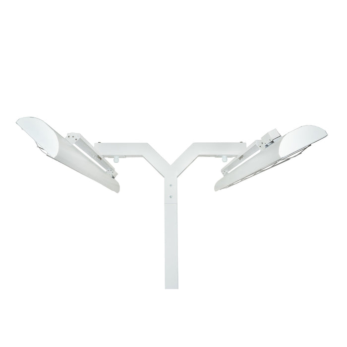 Eurofase EF6108PMDW 61 Inch 8ft White Pole Mount With Double Crossbar - 3.20 in. x 3.20 in. x 96 in. - White Color