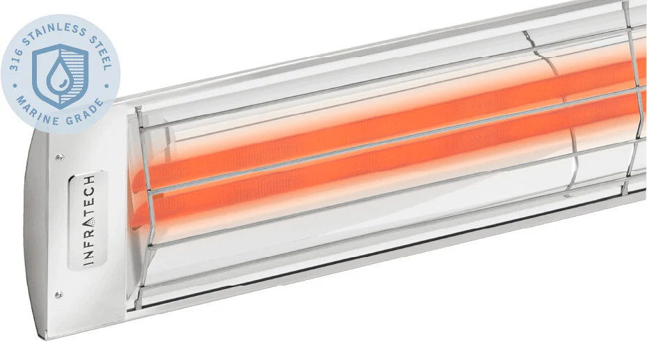Infratech CD Series Dual Element Patio Heater in Marine Grade Stainless Steel