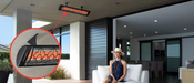 Infratech CD Series Dual Element Patio Heater with Mediterranean Motif in Black