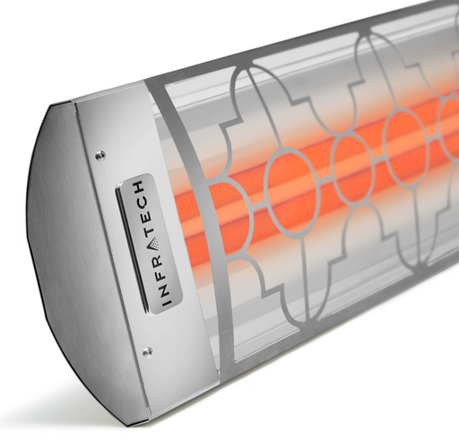 Infratech CD Series Dual Element Patio Heater with Mediterranean Motif in Stainless Steel