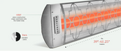 Infratech CD Series Dual Element Patio Heater with Mediterranean Motif in Stainless Steel