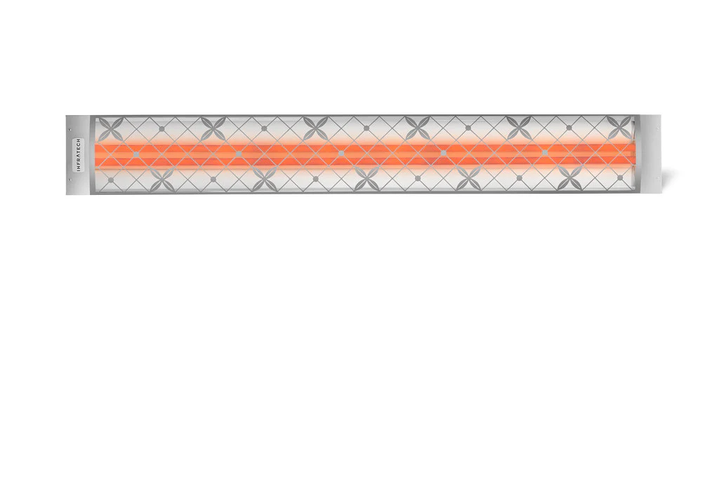 Infratech CD Series Dual Element Patio Heater with Traditional Motif in Stainless Steel