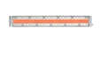 Infratech CD Series Dual Element Patio Heater with Traditional Motif in Stainless Steel